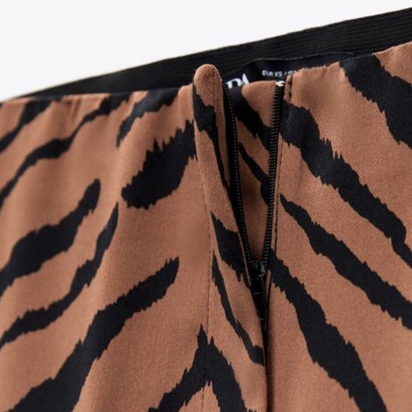 ZARA animal print flare pants size small - Picture 6 of 11